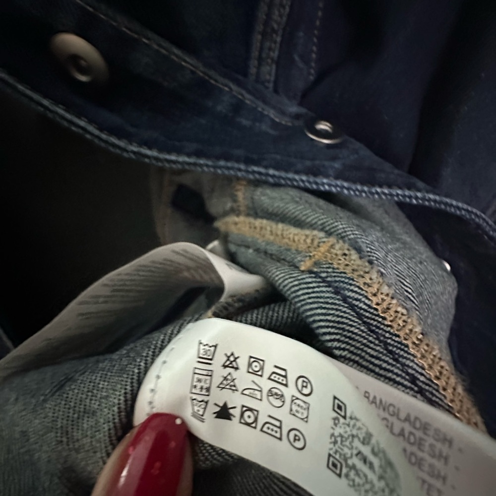 ZARA Oversized Casual Lightweight Blue Denim Jean Jacket Medium - Picture 11 of 14